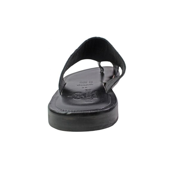 Angelo Black Men’s Italian Leather Sandals Shoes